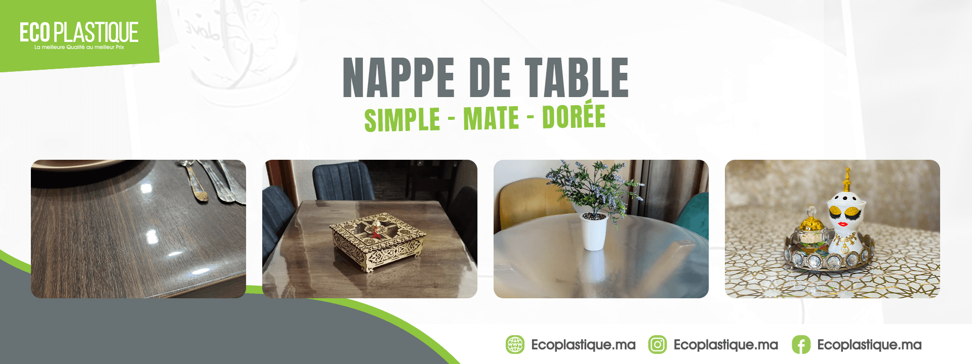 Nappes en PVC sur mesure